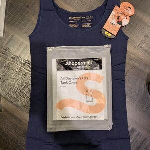 Shapermint Navy All Day Every Day Tank Cami, Size M